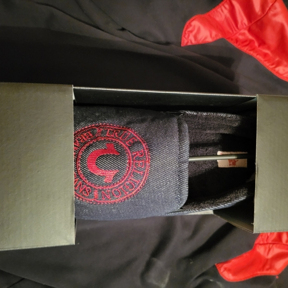 True Religion Dk Indigo Denim Horseshoe Slippers Mens 10 - Picture 5 of 6